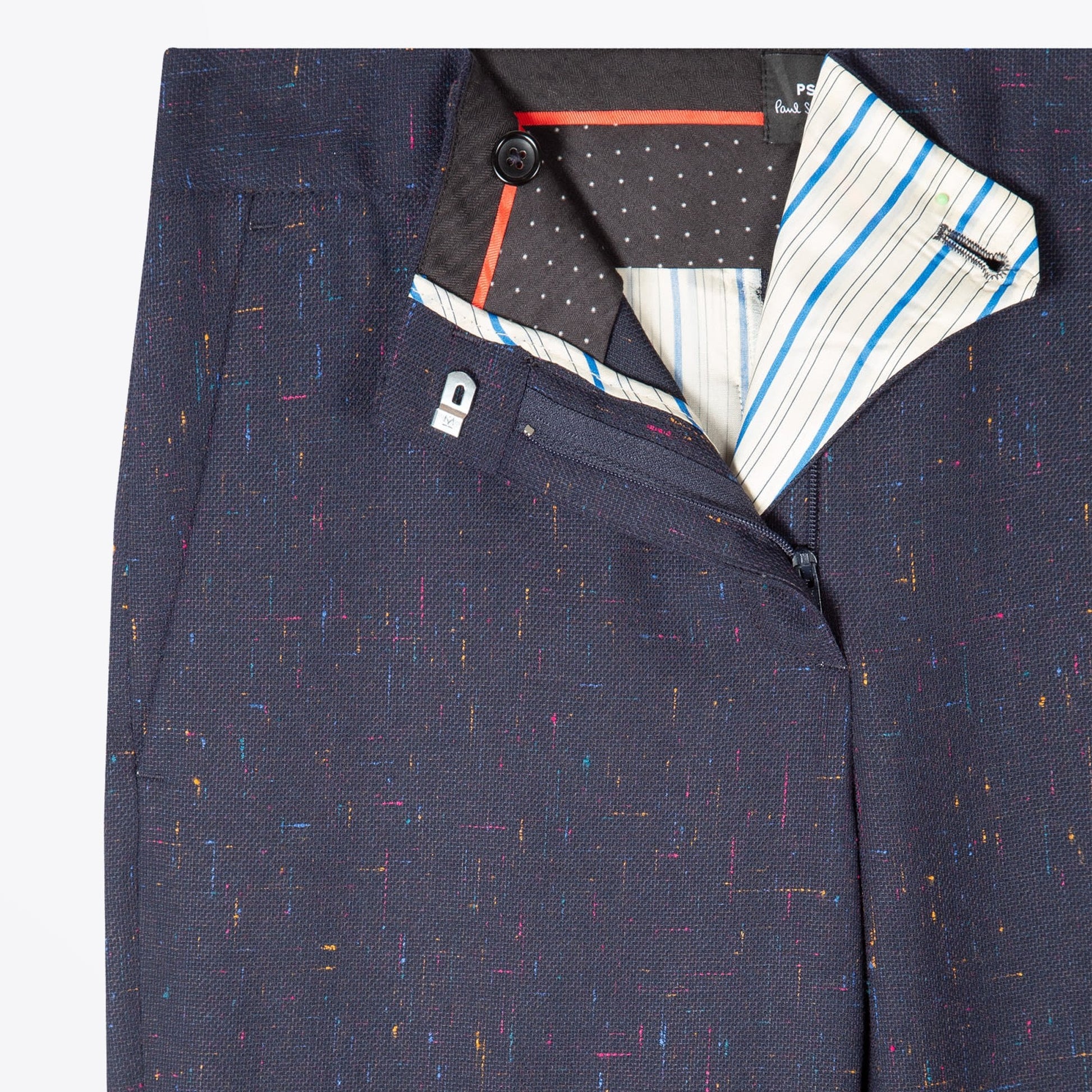 Paul Flecked Wool-Blend Trousers - Navy