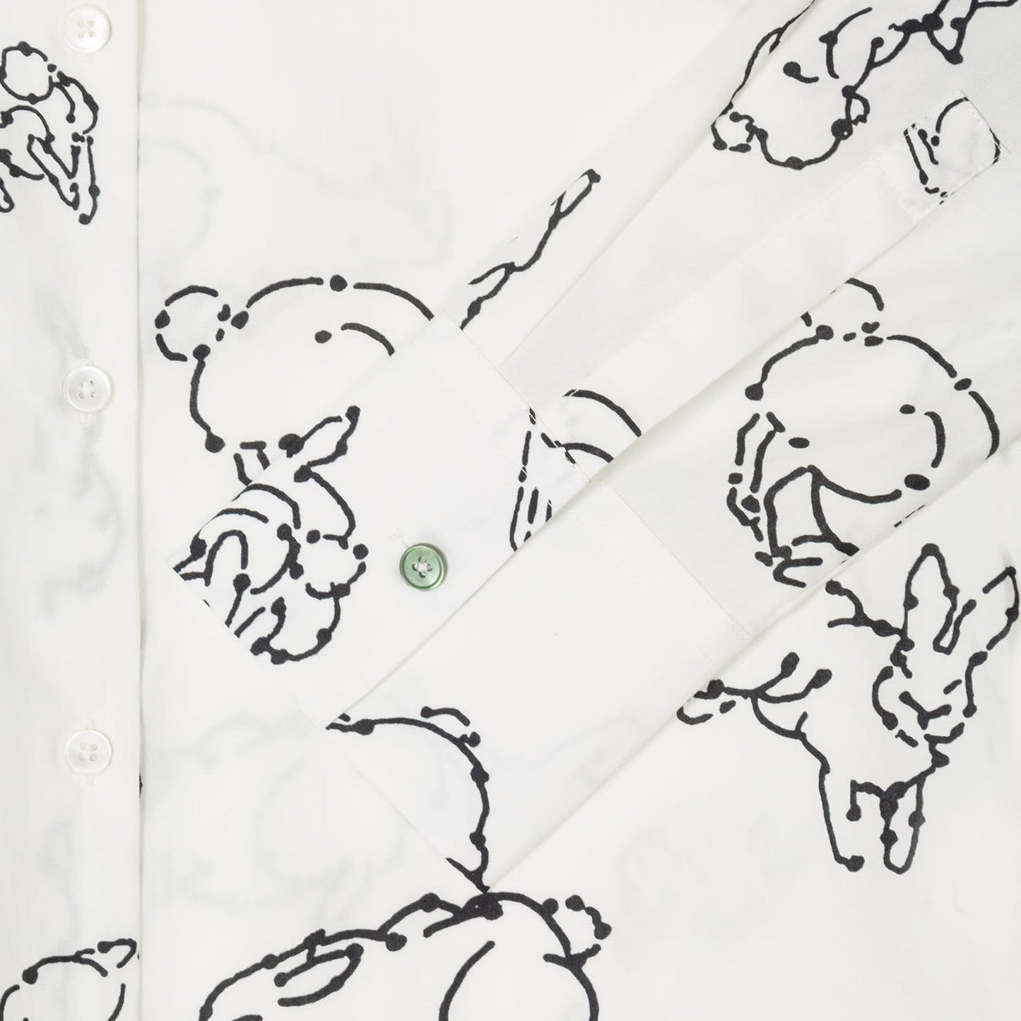 - Rabbit Print Shirt - White