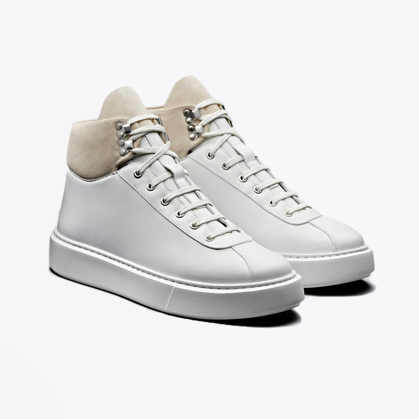 - Sneaker 31 - Leather High Top Sneakers - White