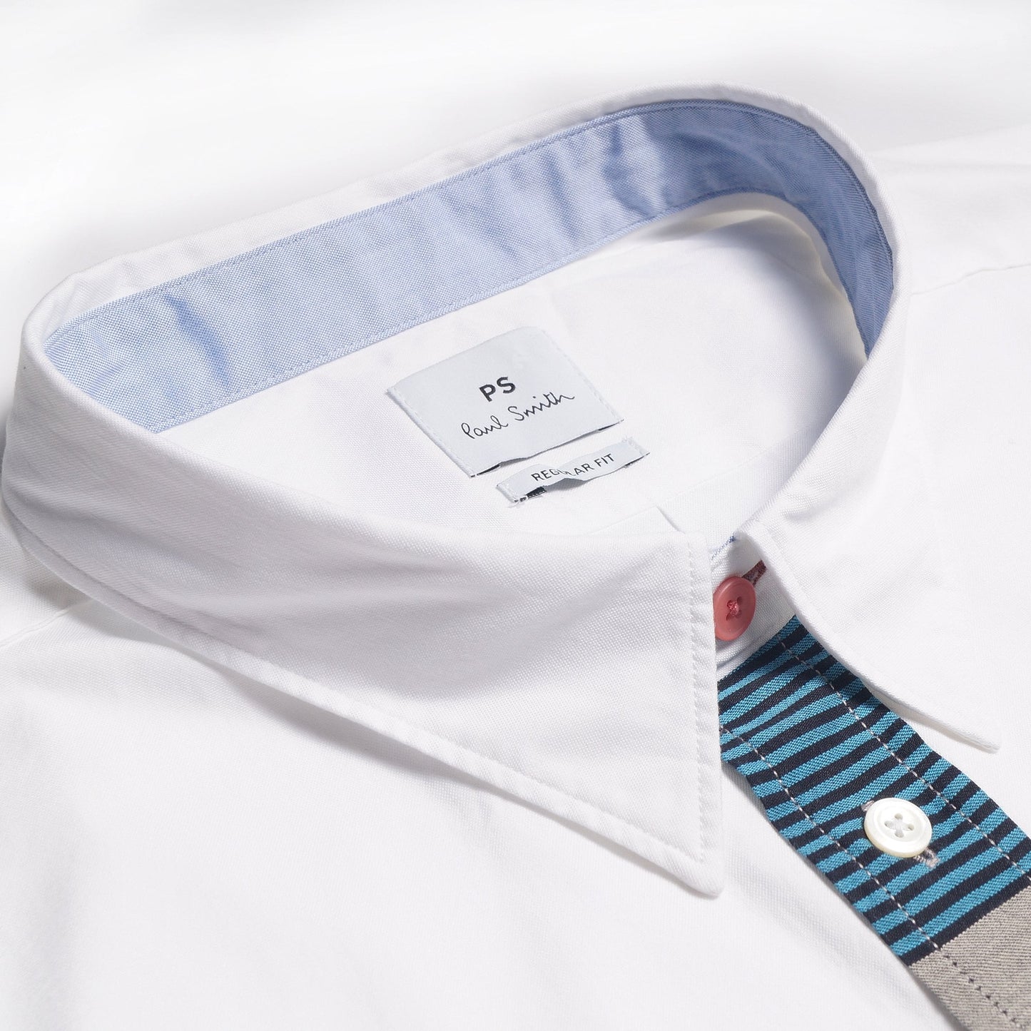 - Organic Cotton Stripe Placket Shirt - White