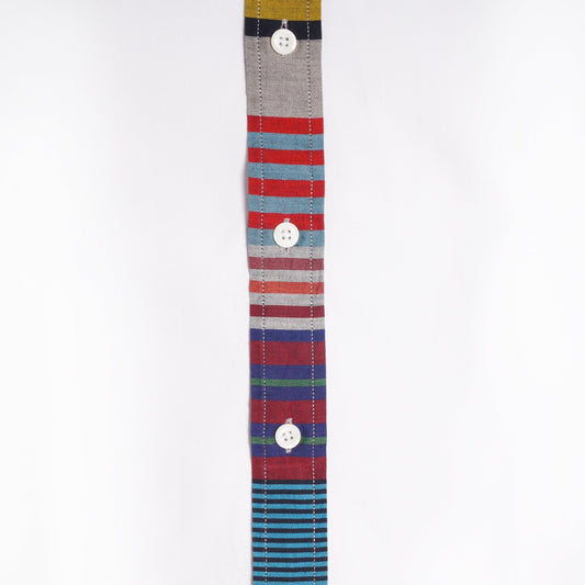 - Organic Cotton Stripe Placket Shirt - White