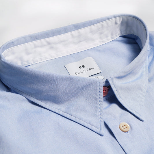 - Organic Cotton Contrast Pocket Shirt - Blue