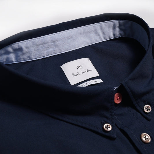 - Organic Cotton Zebra Logo Shirt - Navy