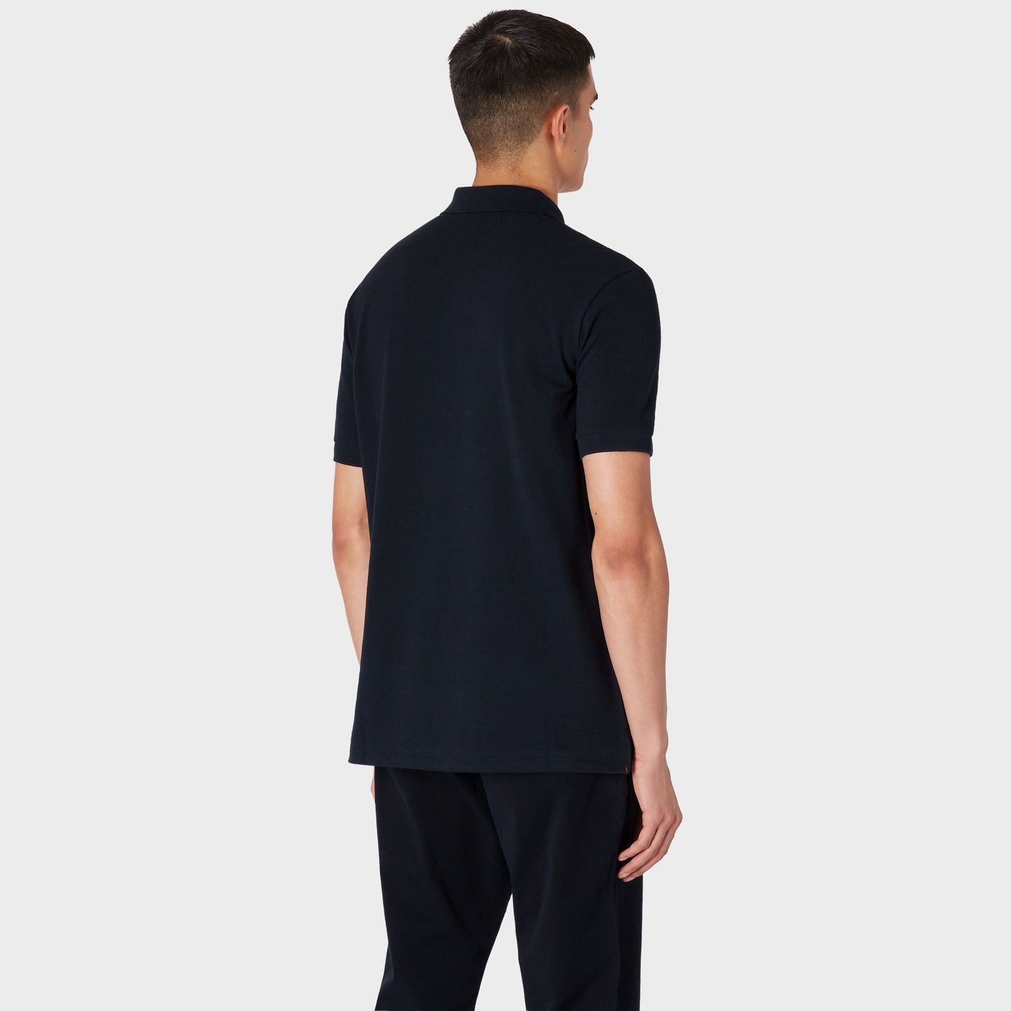 - Organic Cotton-Piqué Zebra Logo Polo Shirt - Navy