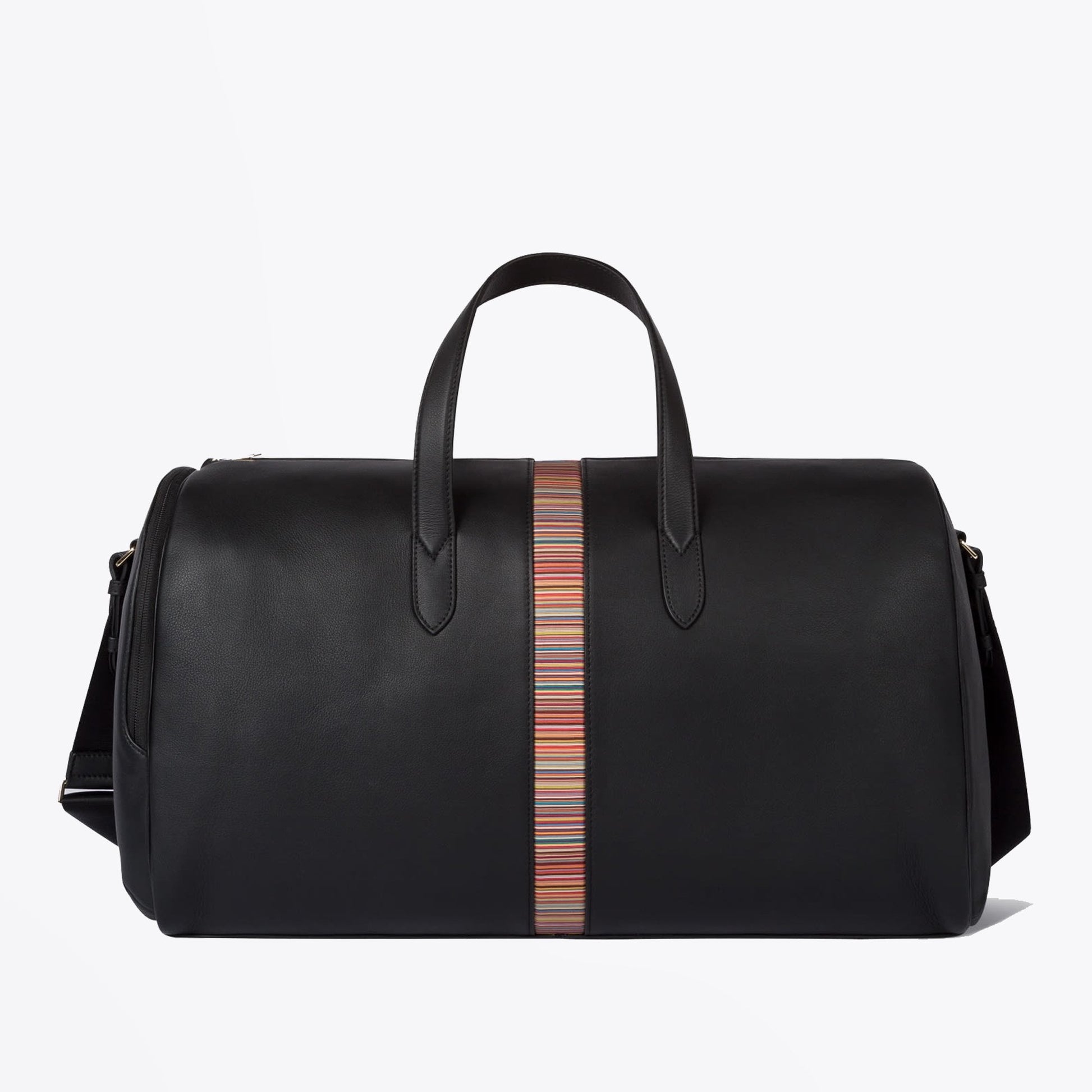 Paul Leather 'Signature Stripe' Holdall - Black