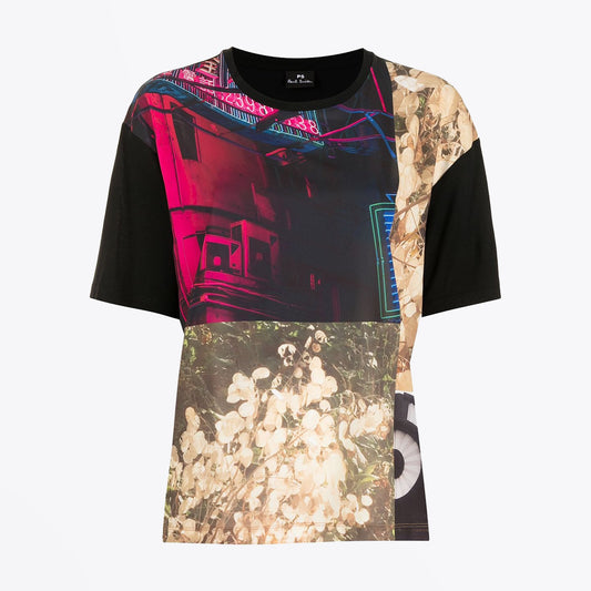 - Photographic Print Tee - Multi/Black