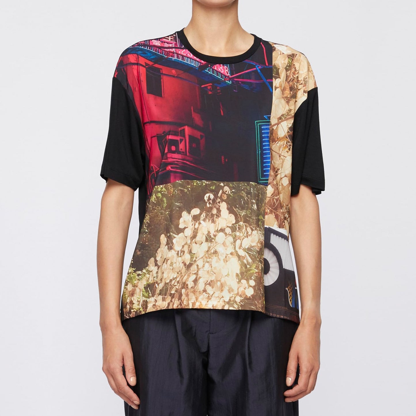 - Photographic Print Tee - Multi/Black