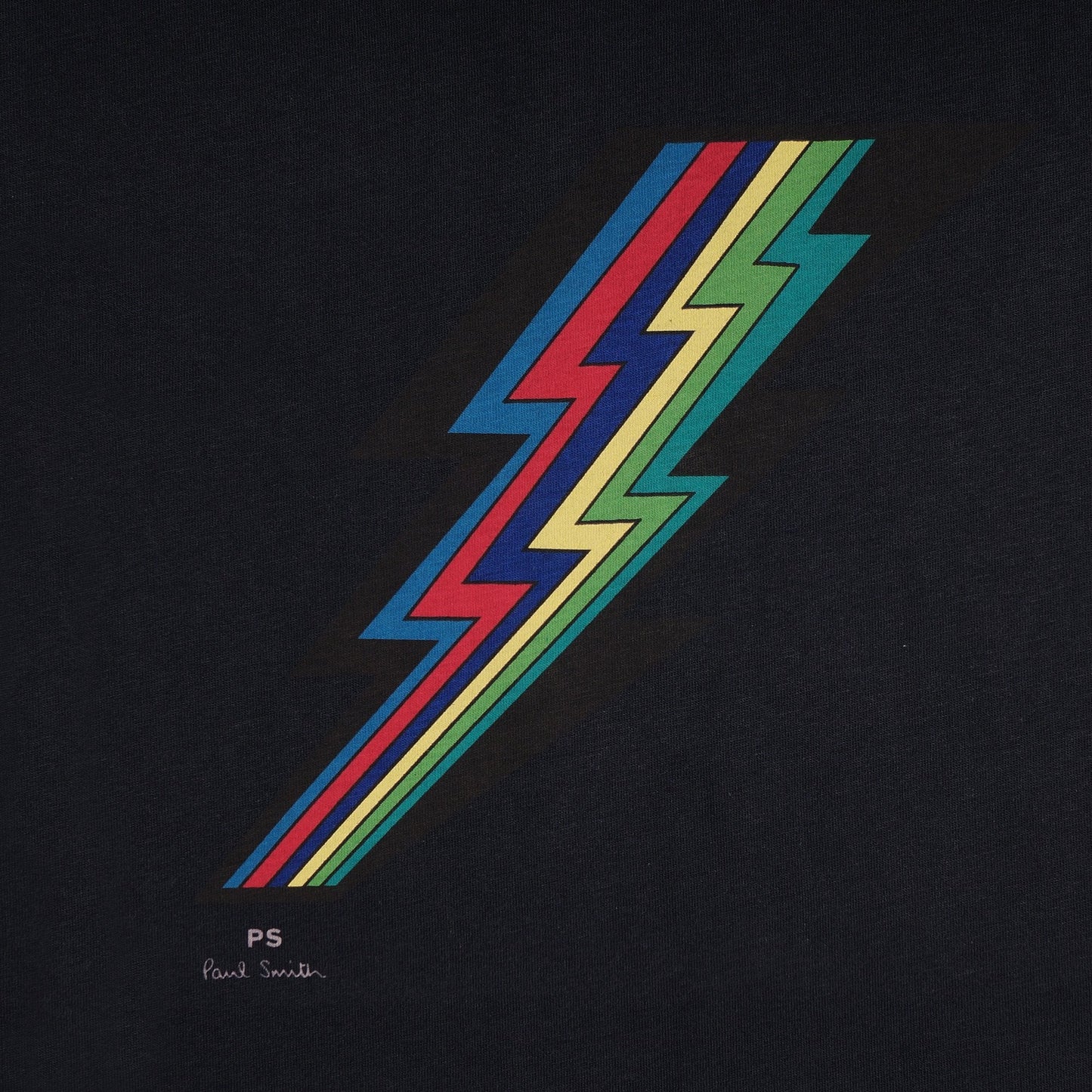 Lightning Bolt Motif T-Shirt - Dark Navy