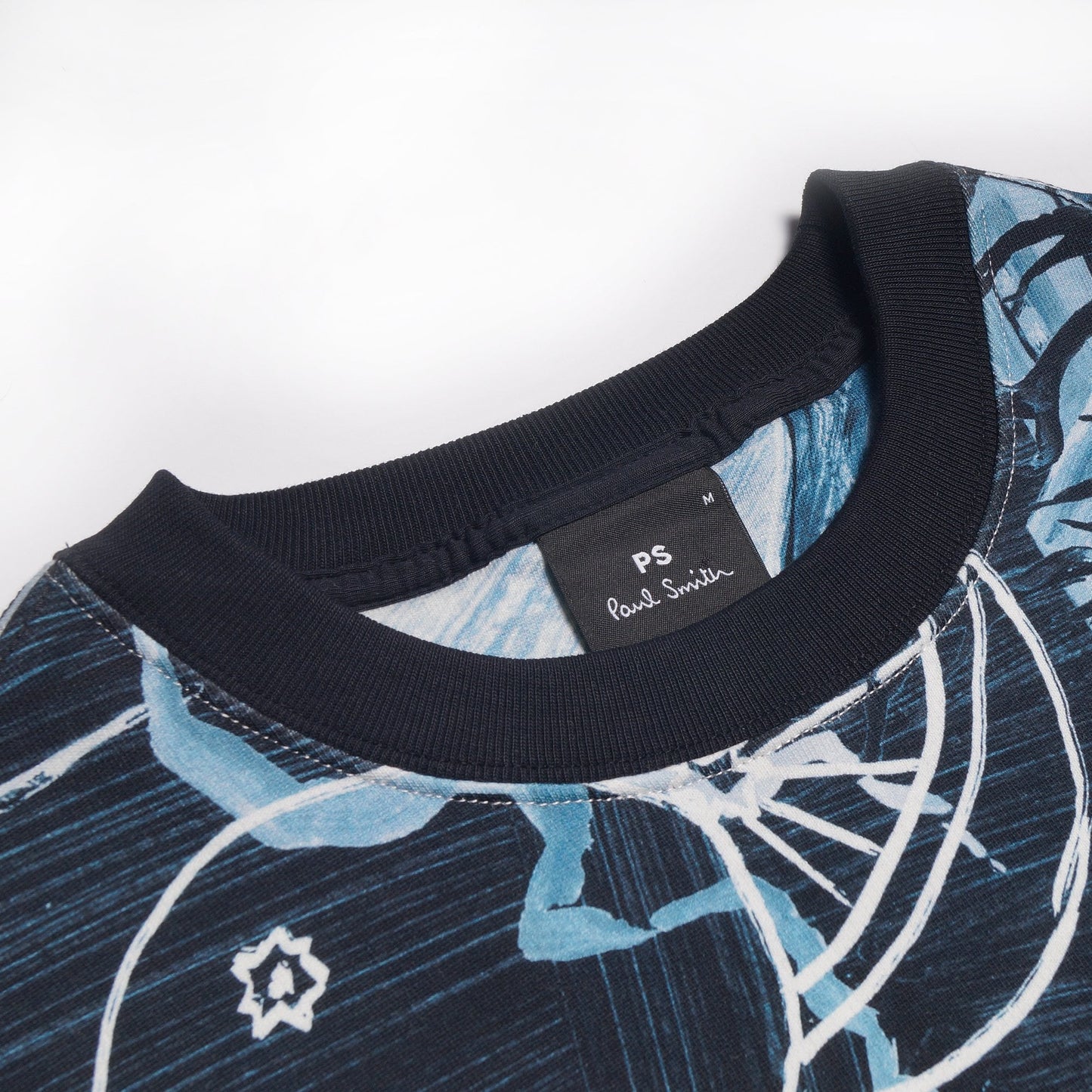 - 'Pulp' Print Cotton Sweatshirt - Blue