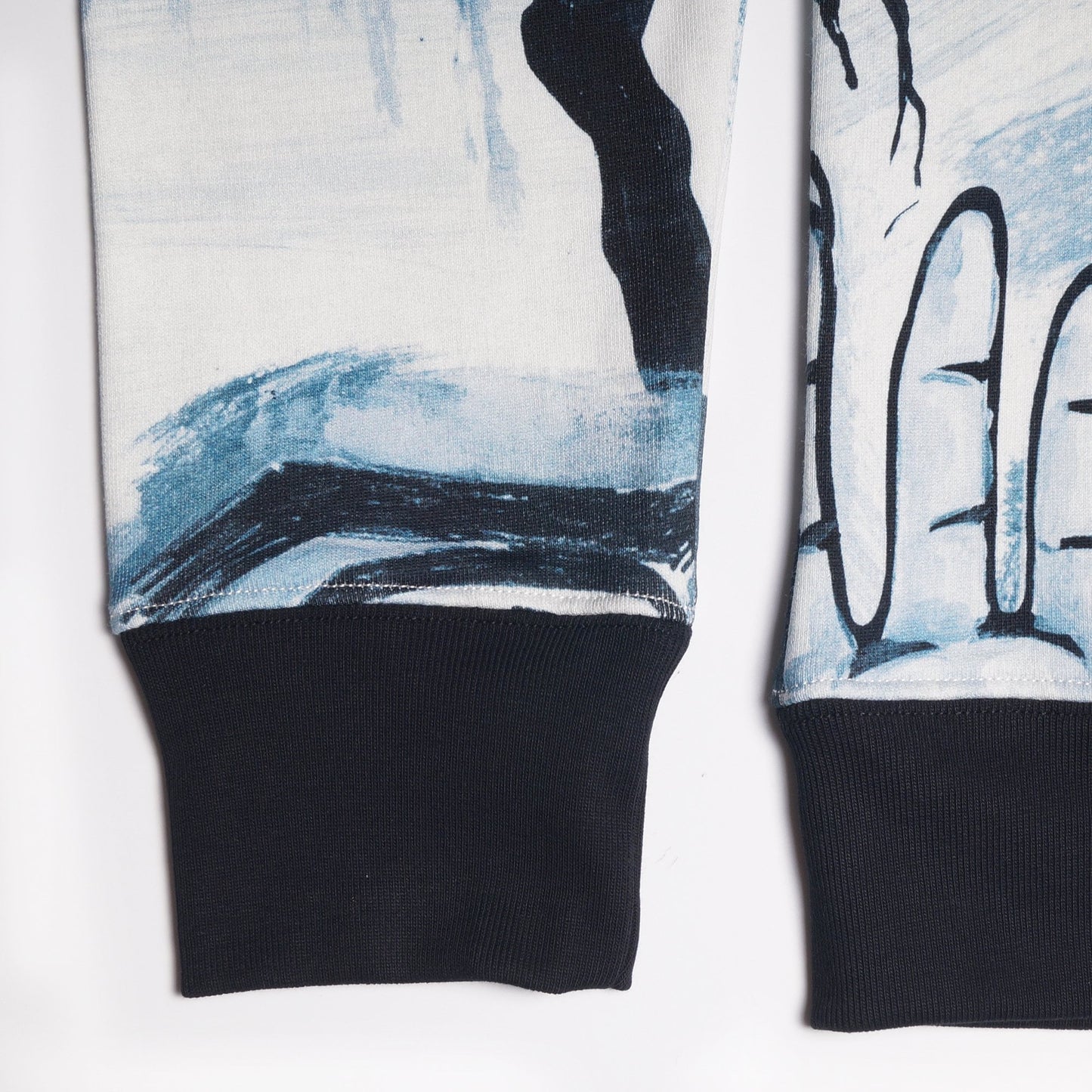 - 'Pulp' Print Cotton Sweatshirt - Blue