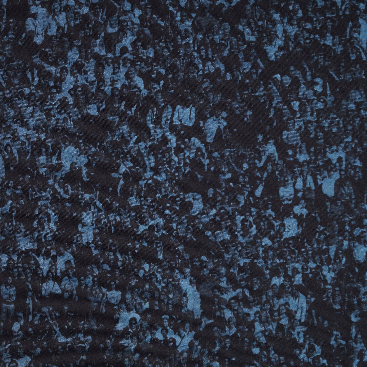 - Crowd Print Polo Shirt - Navy