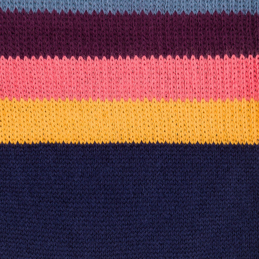 - 'Artist Stripe' Cuff Socks - Navy