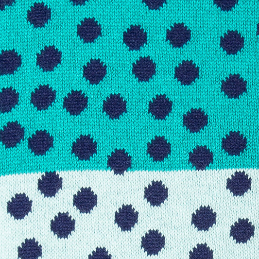 - Block Stripe Dot Socks - Navy/Multi