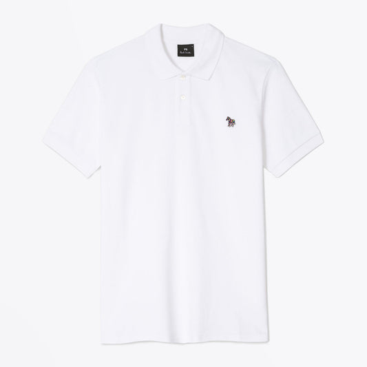 - Organic Cotton-Piqué Zebra Logo Polo Shirt - Navy