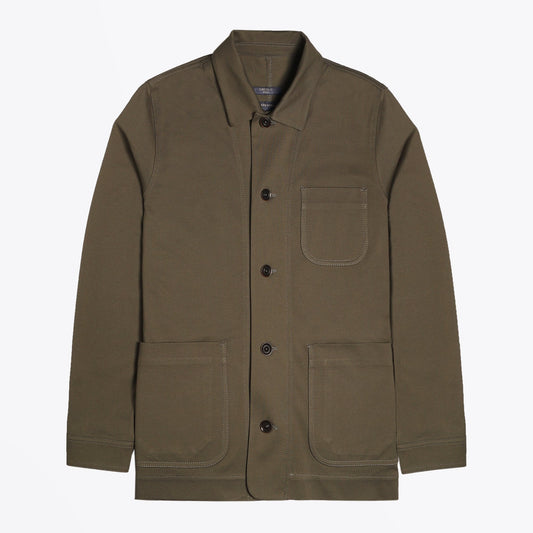 - Cotton Panama Jacket - Olive Green