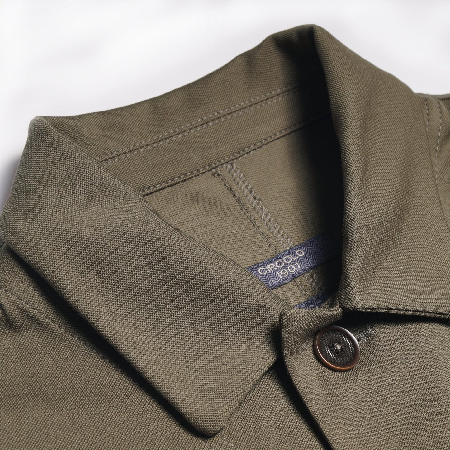 - Cotton Panama Jacket - Olive Green