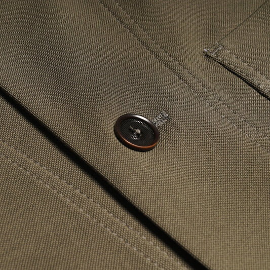 - Cotton Panama Jacket - Olive Green