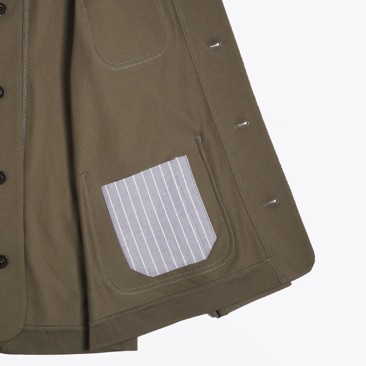 - Cotton Panama Jacket - Olive Green