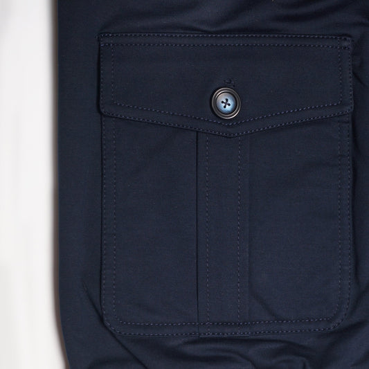 Jersey Bomber Jacket - Navy