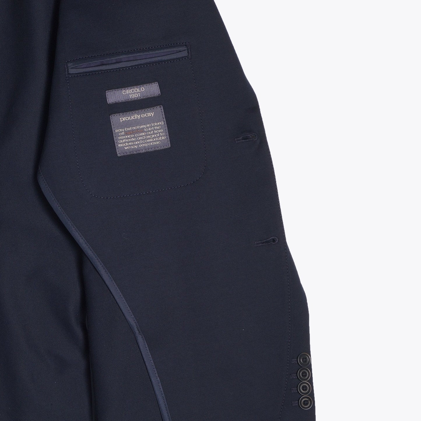 - Cotton Jersey Blazer - Navy