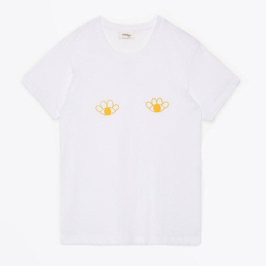 - Eyelash Print T-Shirt - White