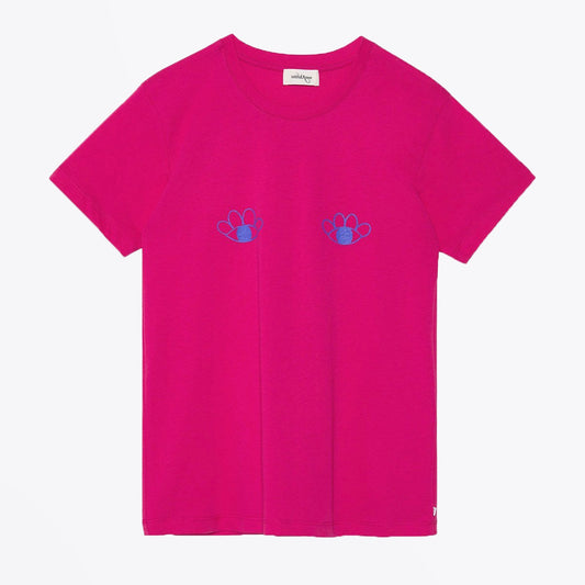 - Eyelash Print T-Shirt - Pink