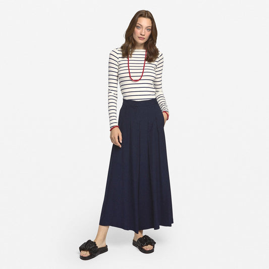 - Classic Breton Stripe Top - Cream