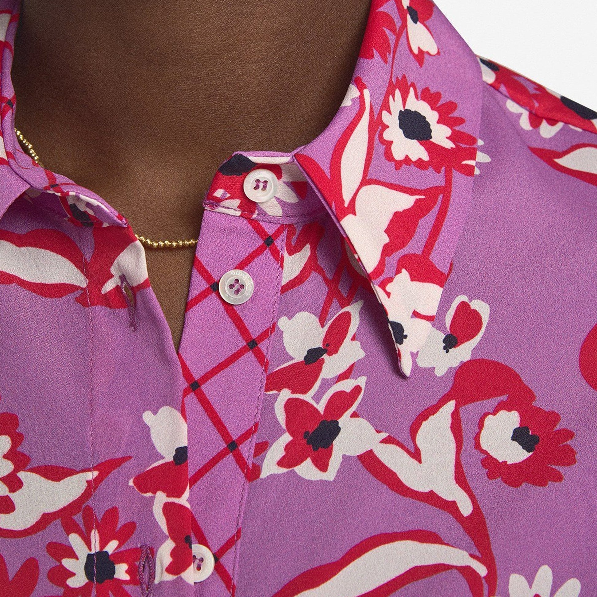Ottod'Ame Floral Print Shirt - Purple