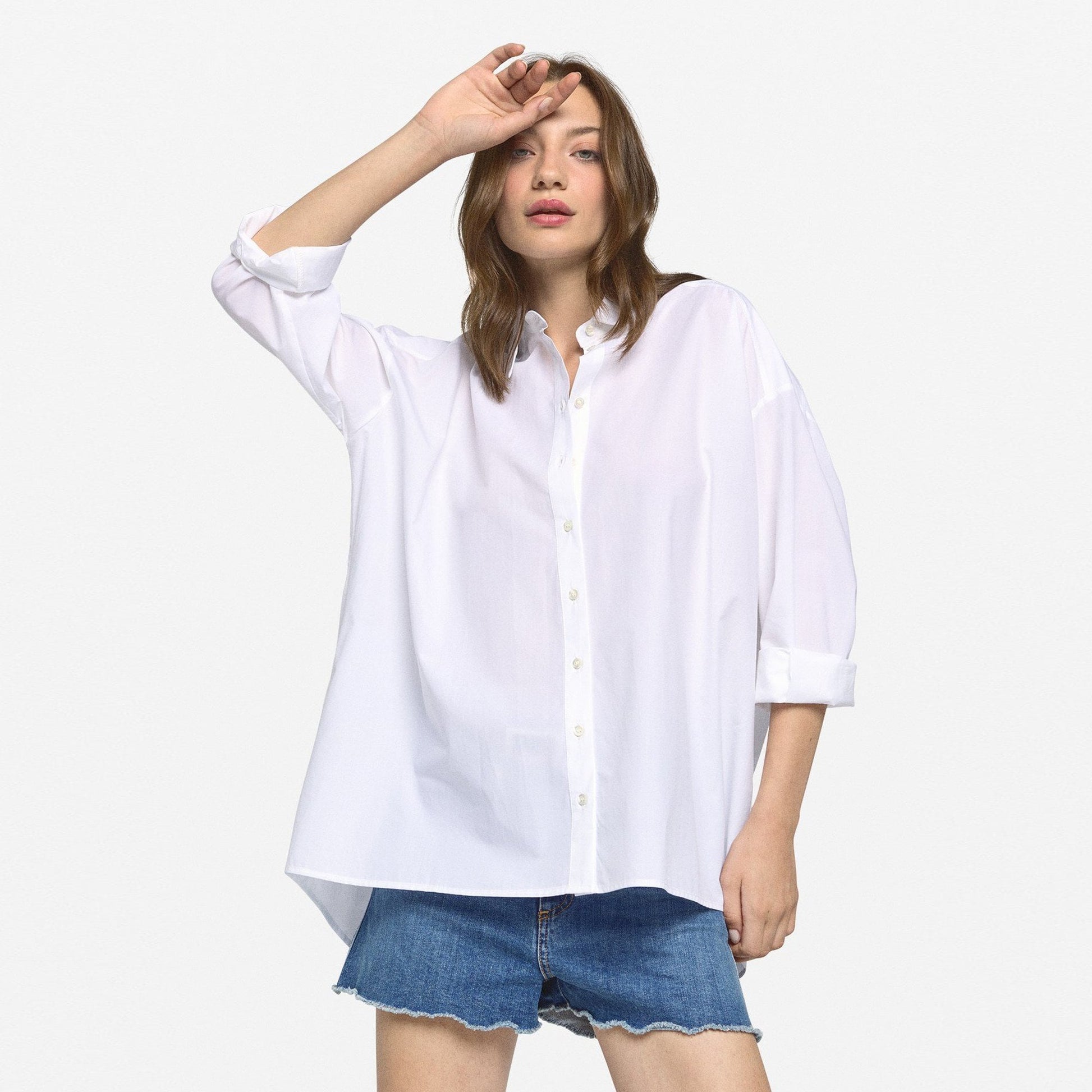 Ottod'Ame Loose Fit Swing Shirt - White