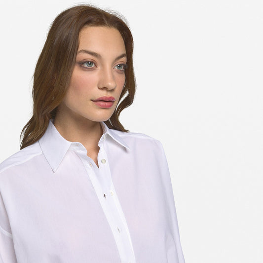 Loose Fit Swing Shirt - White