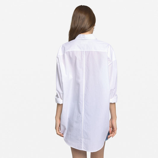 Loose Fit Swing Shirt - White