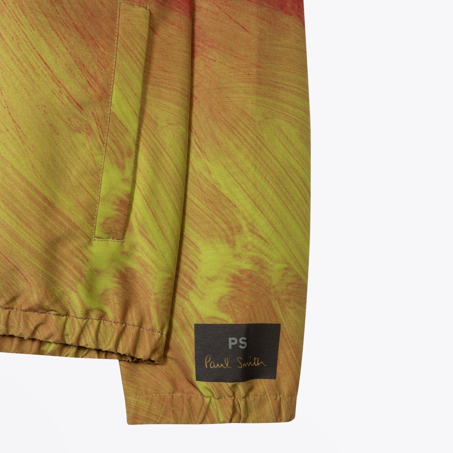 - 'Brush Stroke' Print Track Jacket - Red/Multi