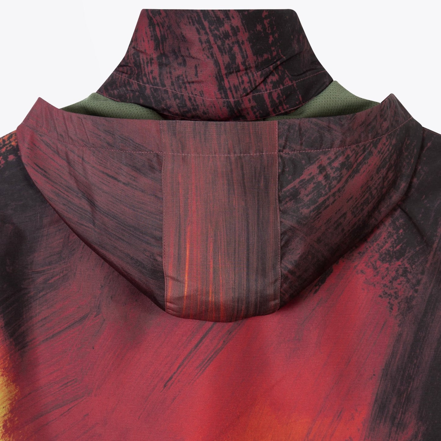 - 'Brush Stroke' Print Track Jacket - Red/Multi