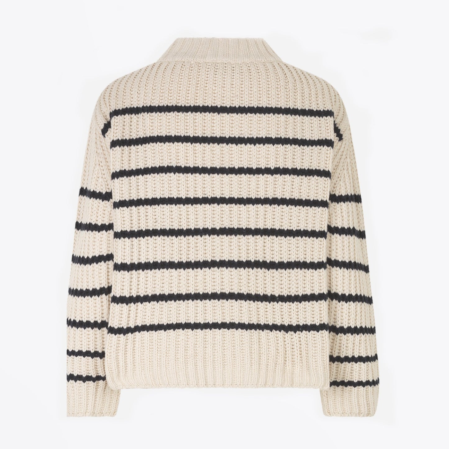 - Tuscan - Striped Knitted Jumper - Cream