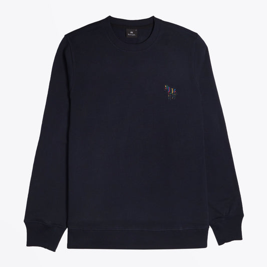 - Zebra Motif Sweatshirt - Navy