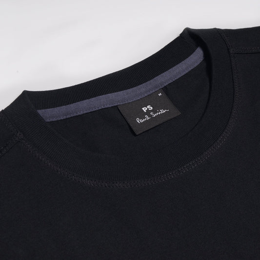 - Organic Cotton 'PS Happy' T-Shirt - Black