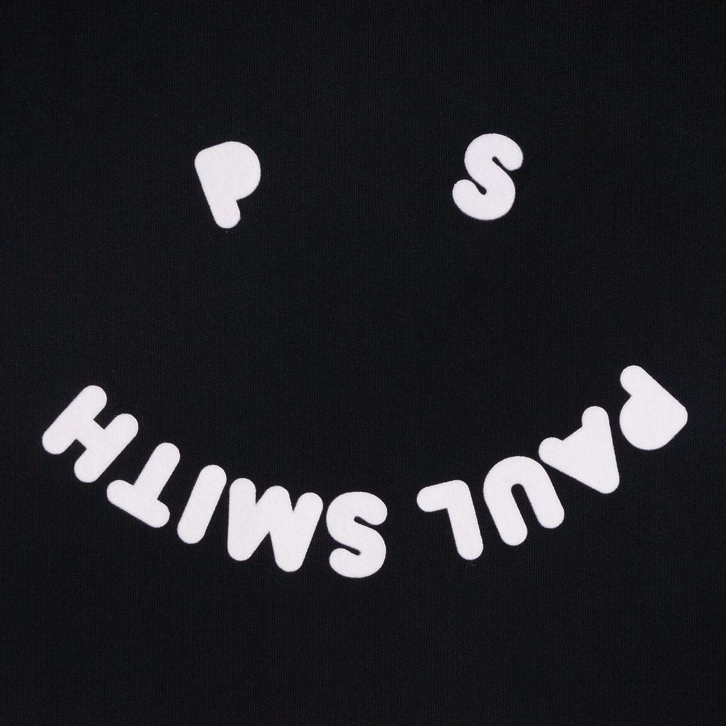 - Organic Cotton 'PS Happy' T-Shirt - Black