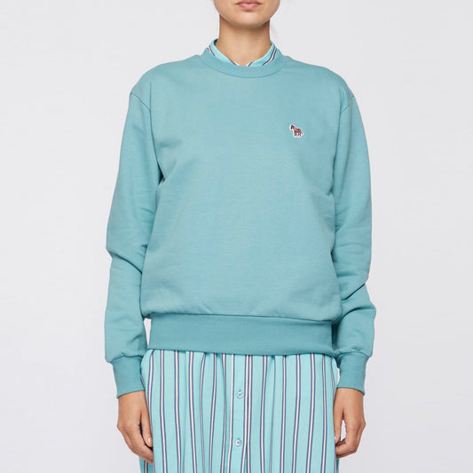 - Zebra Logo Sweatshirt - Turquoise