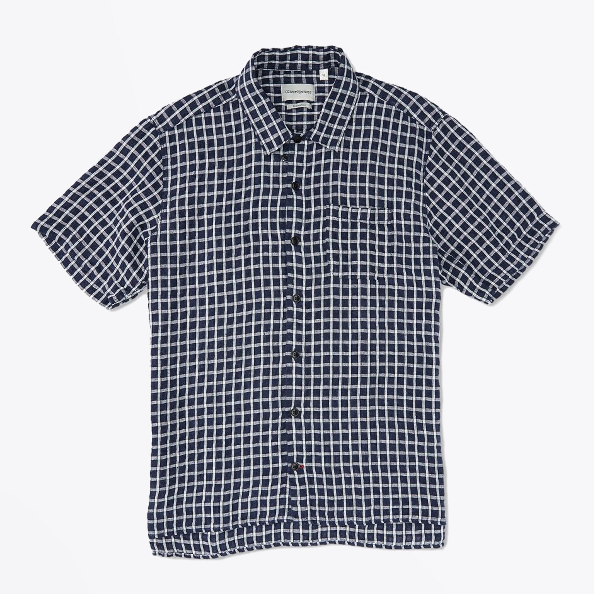 Oliver Hawaiian - Check Shirt - Navy
