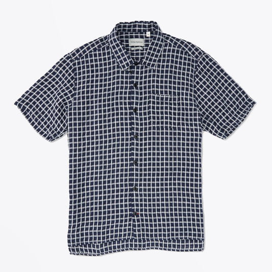 Hawaiian - Check Shirt - Navy