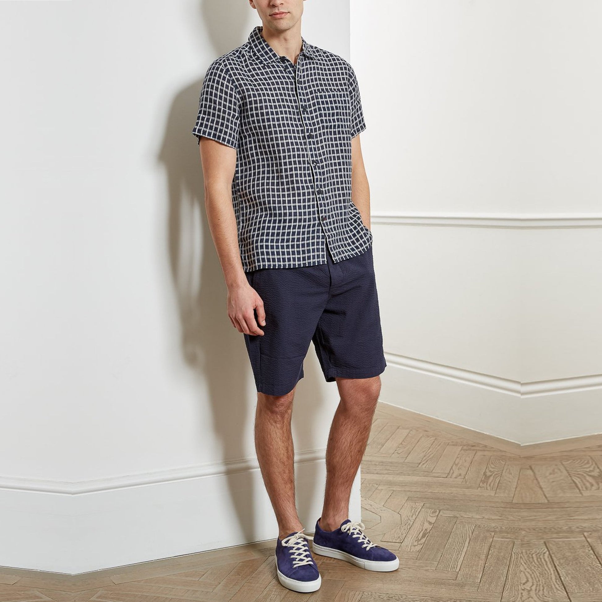 Oliver Hawaiian - Check Shirt - Navy