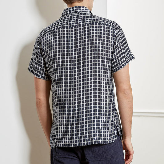 Hawaiian - Check Shirt - Navy