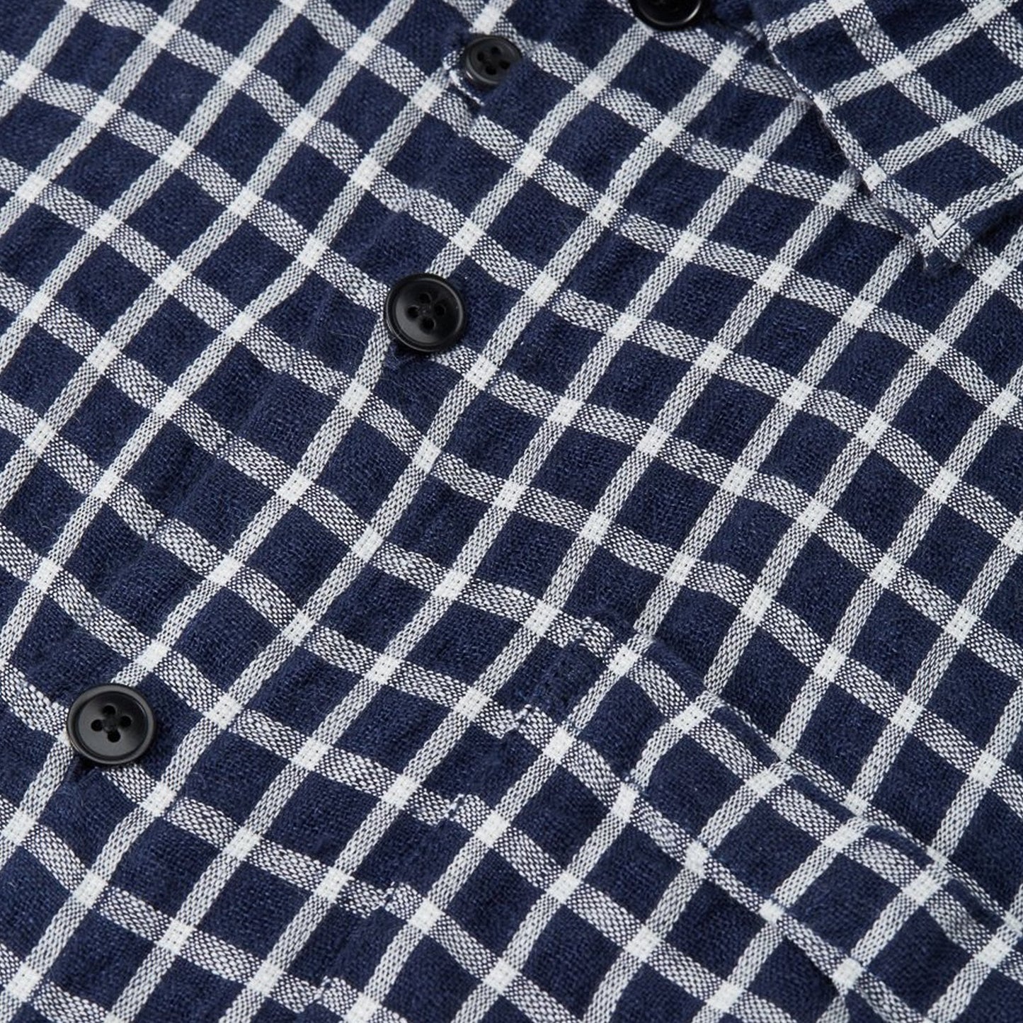 Hawaiian - Check Shirt - Navy