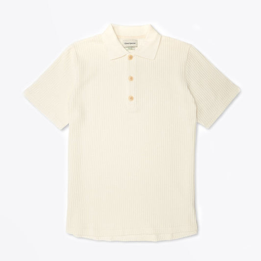 - Tabley - Polo Knit Shirt - Cream