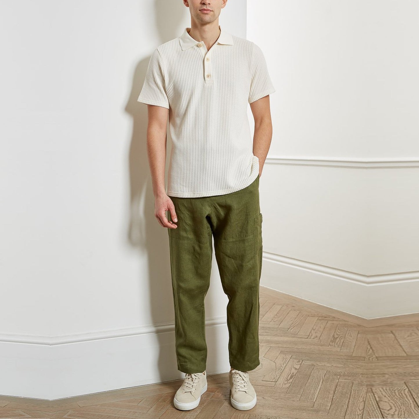 - Tabley - Polo Knit Shirt - Cream