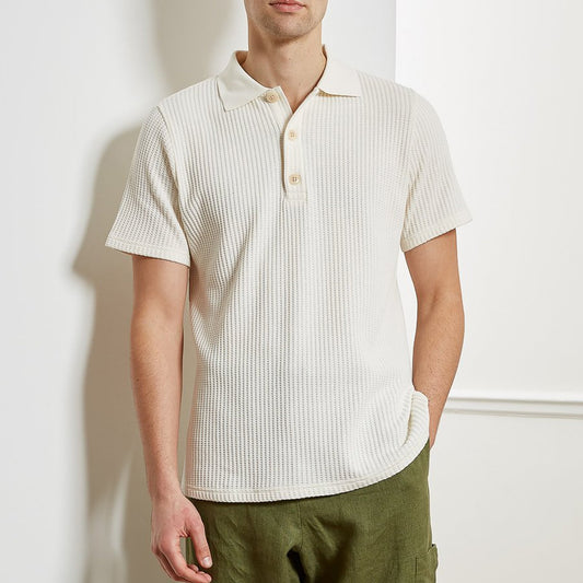 - Tabley - Polo Knit Shirt - Cream