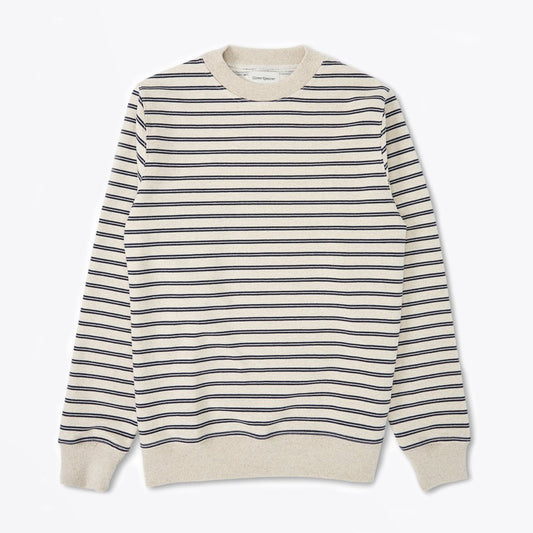 - Robin - Stripe Sweatshirt - Navy/White