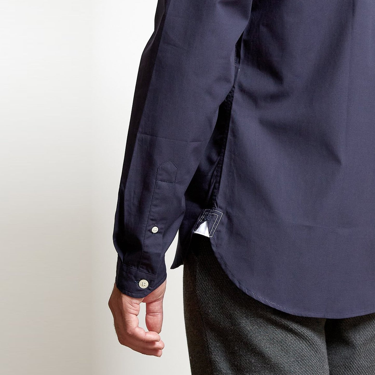 Grandad - Organic Cotton Shirt - Navy
