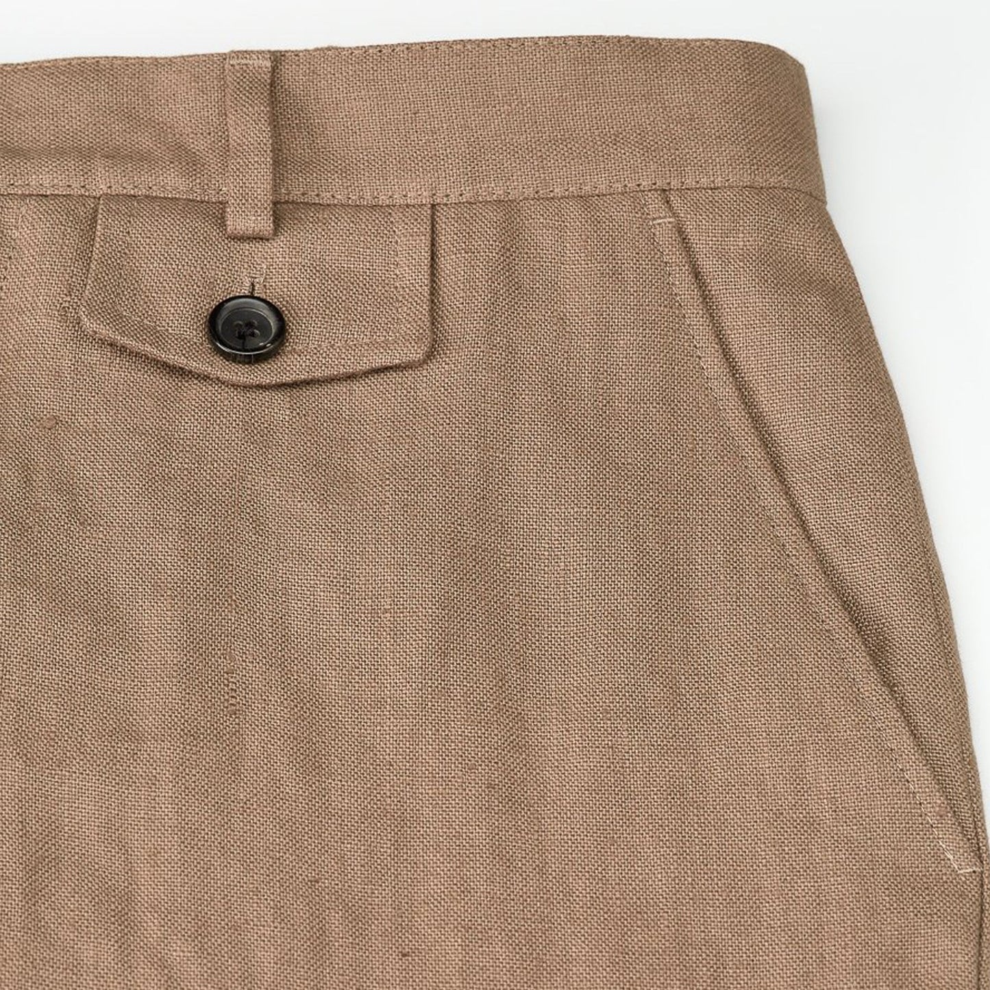 Fishtail Linen Trousers - Taupe
