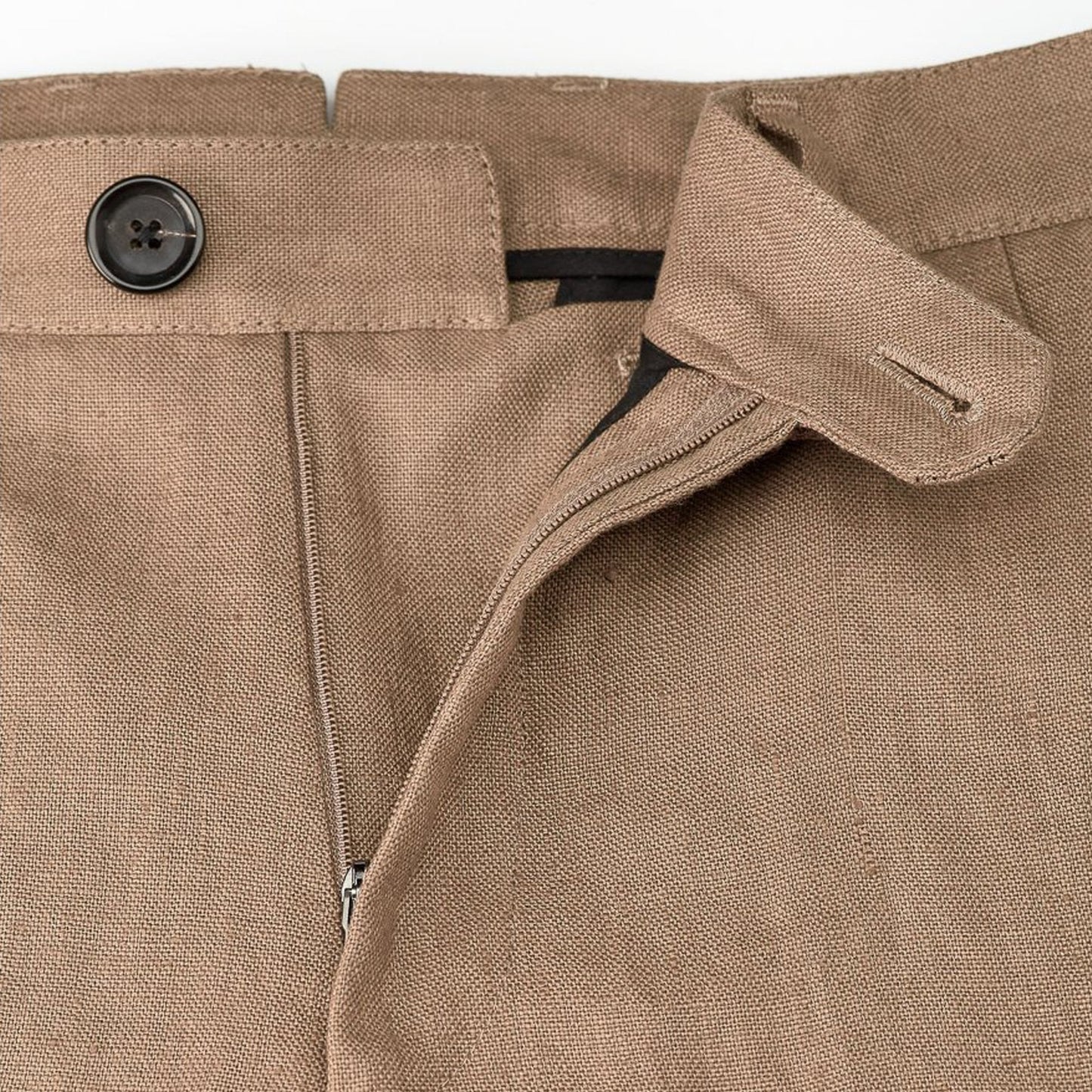 Fishtail Linen Trousers - Taupe